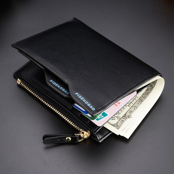 Ανδρικό πορτοφόλι από δέρμα σε  μαύρο και καφέ - 2 μοντέλα
