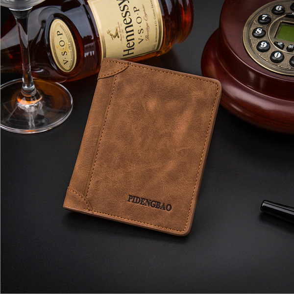 Πορτοφόλι των ανδρών σε γκρι, μαύρο και καφέ - 6 μοντέλα