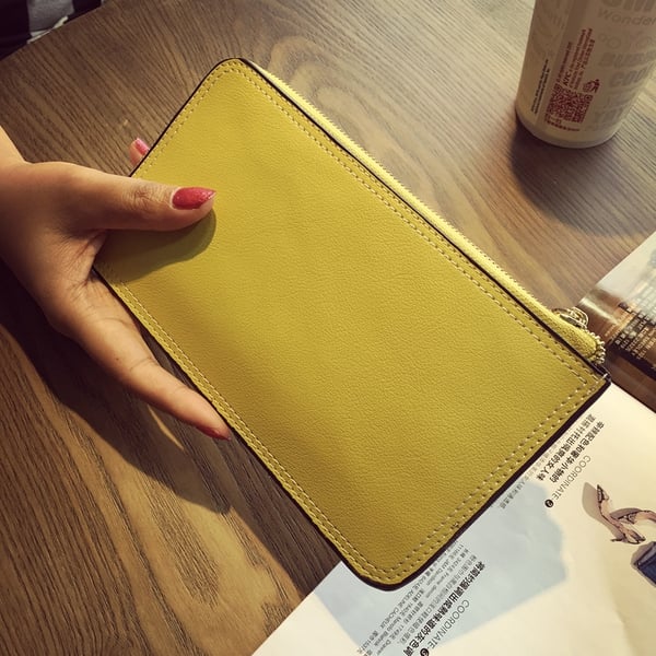 Γυναικείο πορτοφόλι από συνθετικό δέρμα σε λευκό, καφέ, ροζ, φούξια, κόκκινο, κίτρινο, πράσινο, μωβ και μαύρο - 10 μοντέλα