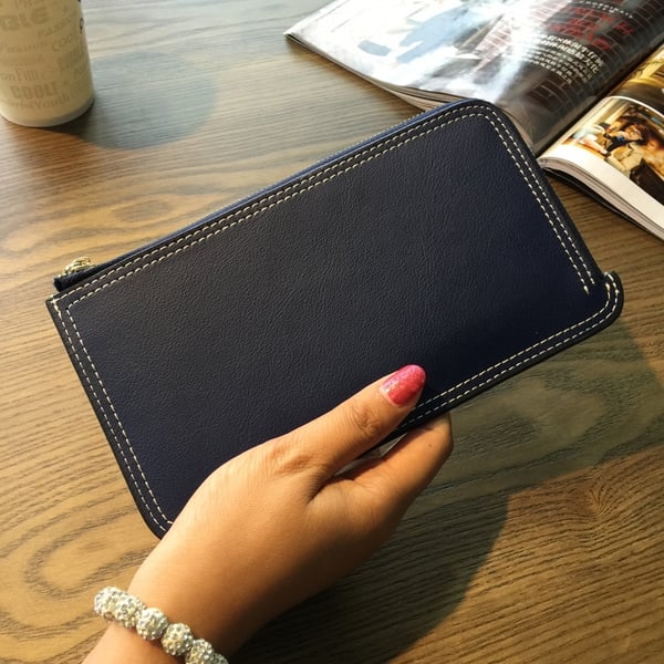 Γυναικείο πορτοφόλι από συνθετικό δέρμα σε λευκό, καφέ, ροζ, φούξια, κόκκινο, κίτρινο, πράσινο, μωβ και μαύρο - 10 μοντέλα