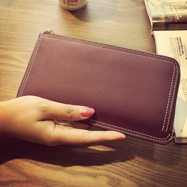 Γυναικείο πορτοφόλι από συνθετικό δέρμα σε λευκό, καφέ, ροζ, φούξια, κόκκινο, κίτρινο, πράσινο, μωβ και μαύρο - 10 μοντέλα