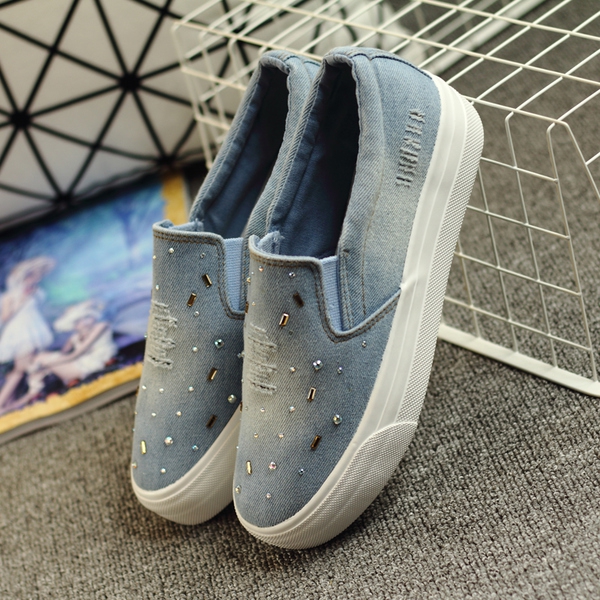 Γυναικεία παπούτσια τζιν denim - 7 μοντέλα.