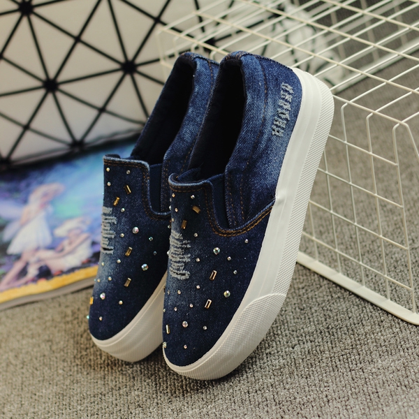 Γυναικεία παπούτσια τζιν denim - 7 μοντέλα.