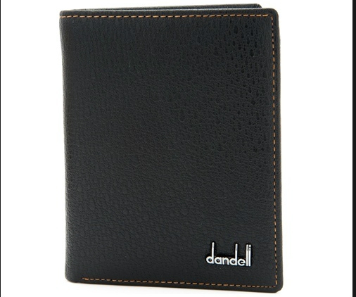 Мъжки портфейл от изкуствена кожа в 2 топ цвят - черен и кафяв