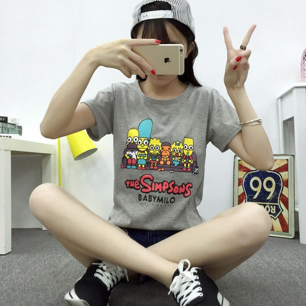 Κυρίες καλοκαίρι shirt με κοντά μανίκια - μινιόν