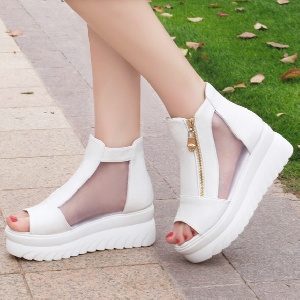 Κυρίες φανταχτερό παπούτσια πλατφόρμα: Λευκό και Μαύρο