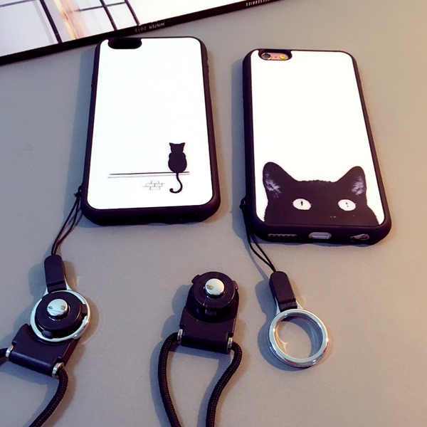 Протектор за телефон със силиконова каишка подходящ за iPhone6/6S, iPhone6/6S plus, iPhone5/5S