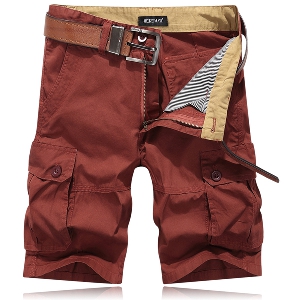 Πολύχρωμο καλοκαίρι σύντομη παντελόνι φορτίου για τους άνδρες - 4 μοντέλα