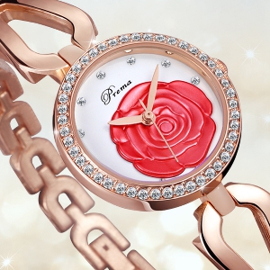 Γυναικεία ρολόγια 6 χρώματα με τριαντάφυλλα