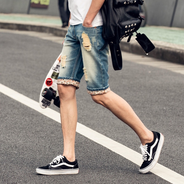 Летни цветни  дънкови шорти - 2 модела 