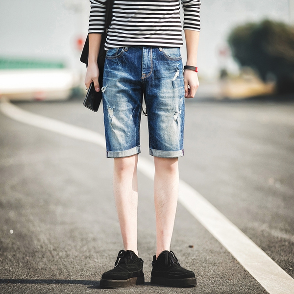 Летни цветни  дънкови шорти - 2 модела 