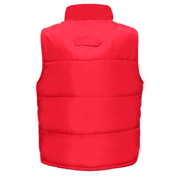 Мъжки елек с четири предни джоба - черен и червен