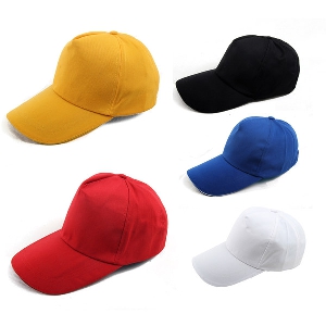 Унисекс летни шапки с козирка за мъже и жени - червени, сини, бели, черни, оранжеви - подходящи за рекламни лога