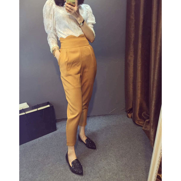 Γυναικεία παντελόνια για την άνοιξη 7/8  με υψηλή μέση.