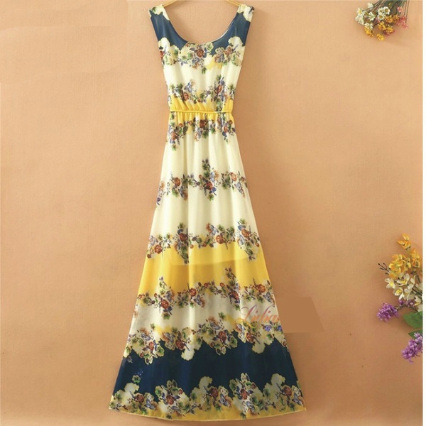 Лятна шифонена рокля за плаж и топлите летни дни