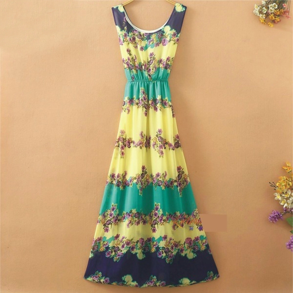 Лятна шифонена рокля за плаж и топлите летни дни