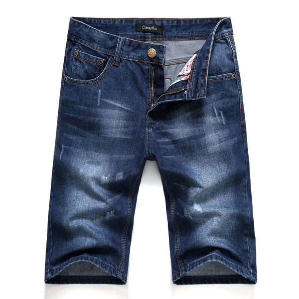 Къси тънки дънкови шорти за мъже - 2 модела 