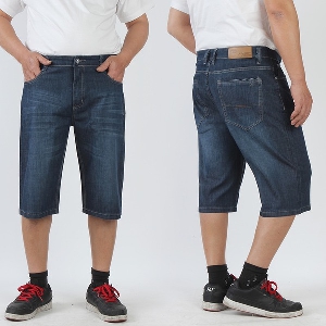 Σύντομη ευρεία αρσενικό παντελόνι τζιν - 3 μοντέλα