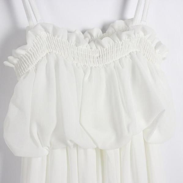 Дамска плажна шифонена рокля в три цвята - бял, черен и лилав