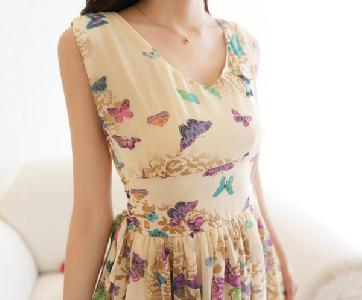 Дамска пеперудена шифонена рокля - за летните дни