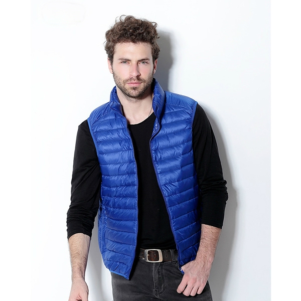 Мъжки тънки елеци - 6 цвята - с покритие от полиестър и пълнеж памук