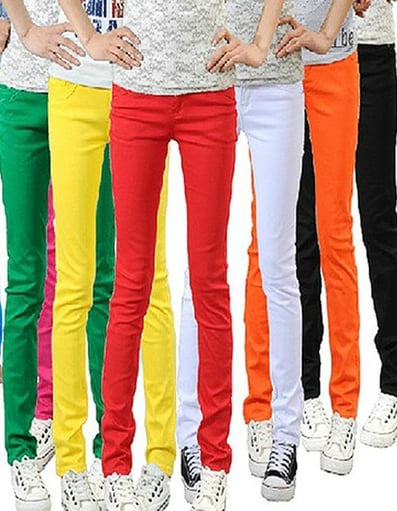 Дамски пролетни панталона в различни свежи цветове-20 модела.