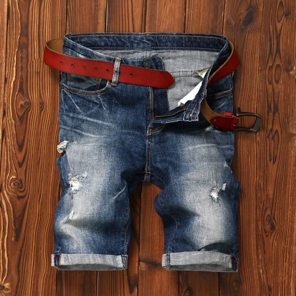 Мъжки къси шорти изработени от деним 