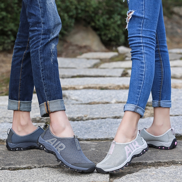 Дамски и мъжки обувки за бягане - мрежести в няколко цвята и с дишаща функция - пролет, лято и есен