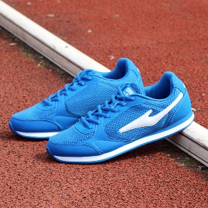 Мъжки летни спортни обувки за бягане - 4 модела в син, черен и червен цвят - дишаща функция и съчетание от кожа и плат