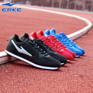 Мъжки летни спортни обувки за бягане - 4 модела в син, черен и червен цвят - дишаща функция и съчетание от кожа и плат