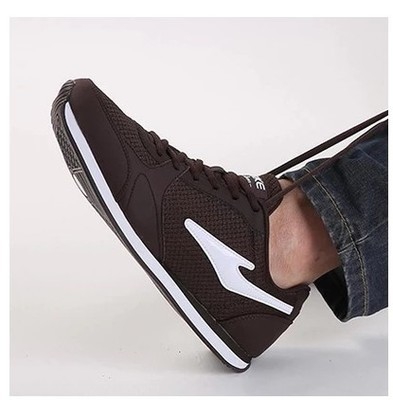 Мъжки летни спортни обувки за бягане - 4 модела в син, черен и червен цвят - дишаща функция и съчетание от кожа и плат