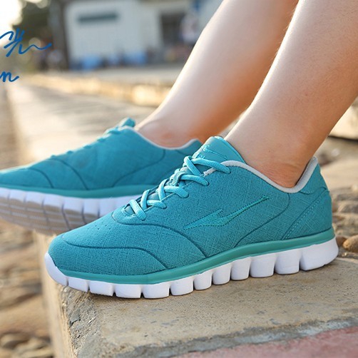 Дамски кецове за бягане - 2 модела - зелени и бежови - леки и удобни