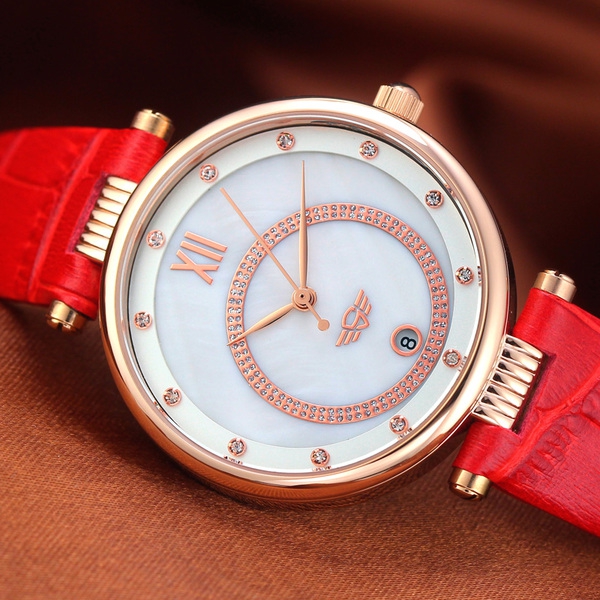 Γυναικεία ρολόγια 2 μοντέλα σε κόκκινα και μπλε χρώματα