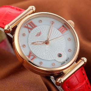 Дамски часовници 2 модела червен бял и син цвят
