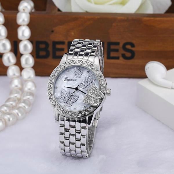 Γυναικεία ρολόια με πεταλούδες σε χρυσό και ασήμι χρώμα