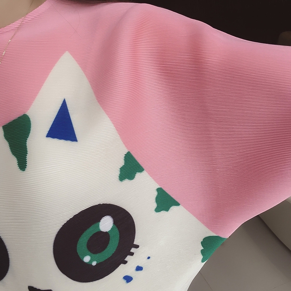 Κοντή μπλούζα ΑΚΤΗ - ροζ και μαύρο