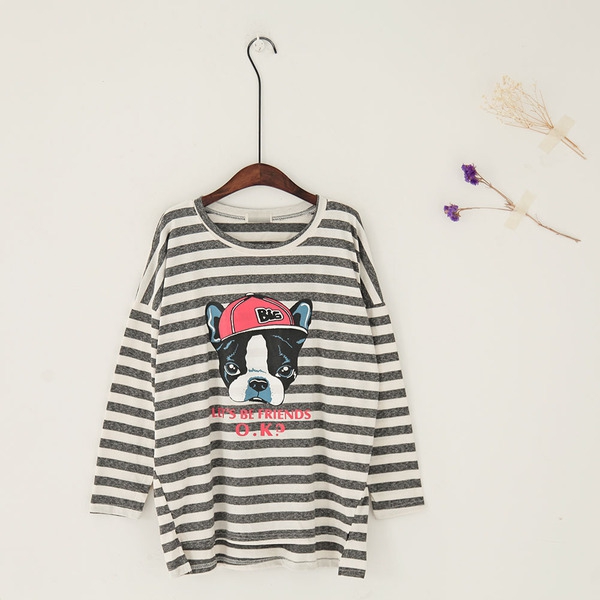 Раирани пролетни блузи за бременни -девет модела.