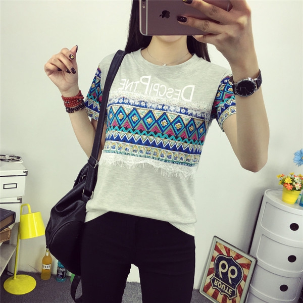 κομψό βαμβακερό T-shirt Γυναικών