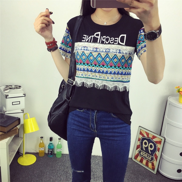 κομψό βαμβακερό T-shirt Γυναικών