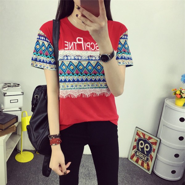 κομψό βαμβακερό T-shirt Γυναικών