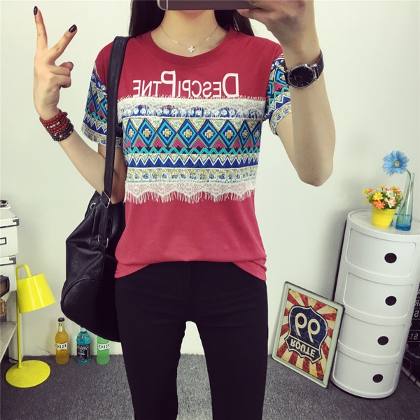 κομψό βαμβακερό T-shirt Γυναικών