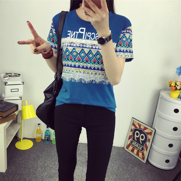 κομψό βαμβακερό T-shirt Γυναικών