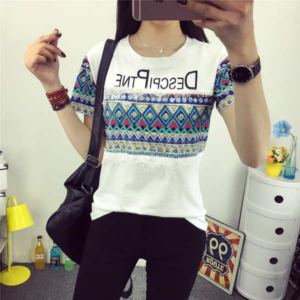 κομψό βαμβακερό T-shirt Γυναικών