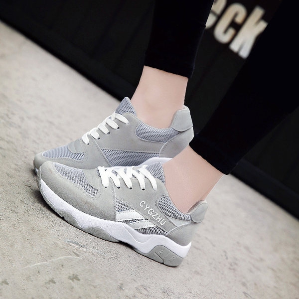 Дамски пролетно-летни и есенни обувки за тичане, бягане и лек спорт - модели в сив, бял и черен цвят