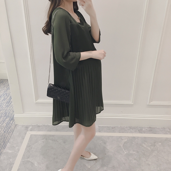 Пролетна рокля от  шифон за бременни жени-четири цвята