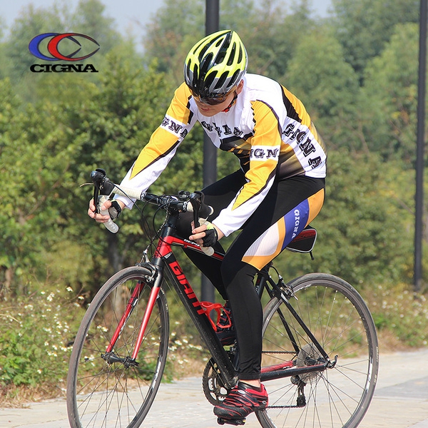 Мъжки спортен комплект  от две части с дълъг ръкав  за колоездене - 5 модела