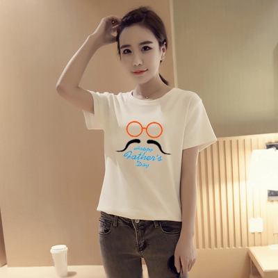 λευκό T-shirt Γυναίκες με κοντά μανίκια