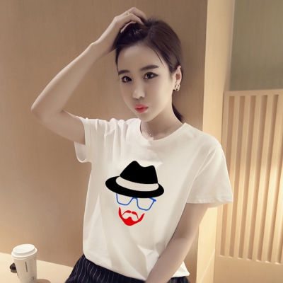 λευκό T-shirt Γυναίκες με κοντά μανίκια