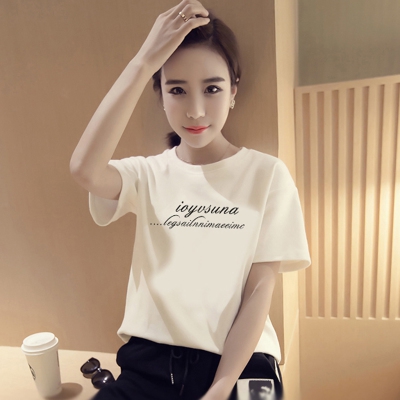 λευκό T-shirt Γυναίκες με κοντά μανίκια