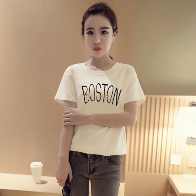 λευκό T-shirt Γυναίκες με κοντά μανίκια